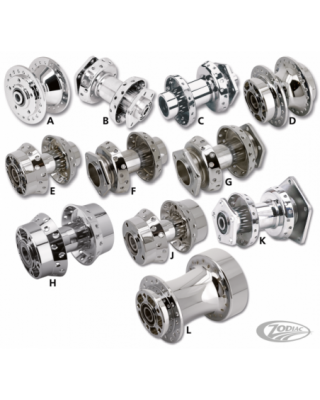 Front and rear wheel hubs