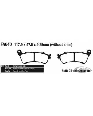 Ebc disc brake pad sets, front