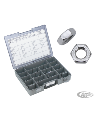 Assortment of chrome lock nuts