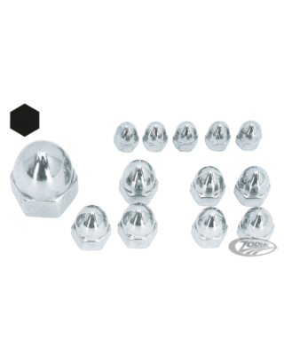 Show-chrome acorn style nuts