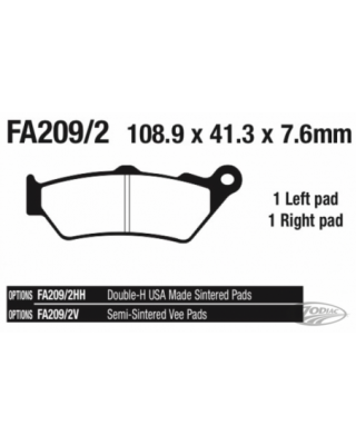 Ebc disc brake pad sets, front