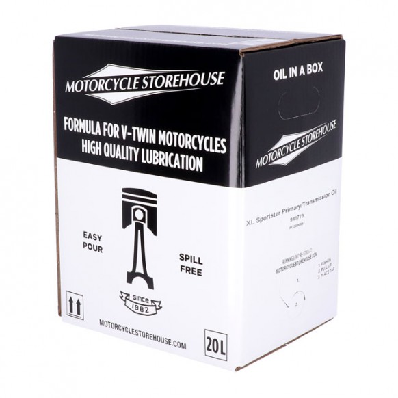 MCS, XL Sportster primary/transmission oil. 20 liter box 71-22 XL 83-84(NU)XR1000 08-12(NU)XR1200