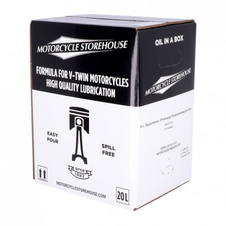 MCS, XL Sportster primary/transmission oil. 20 liter box 71-22 XL 83-84(NU)XR1000 08-12(NU)XR1200