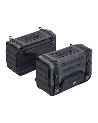 Biltwell, Exfil-36 saddlebags. Black Universal fit—works great with a wide variety of aftermarket saddlebag supports