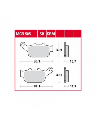 Organic Replacement Brake Pads