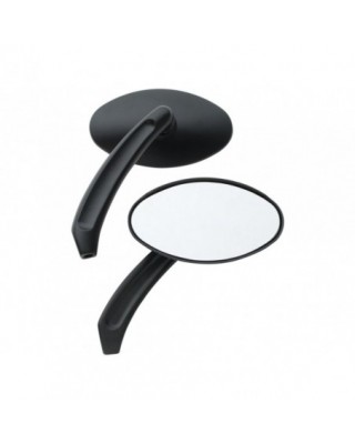 Oval Billet Mirror Black