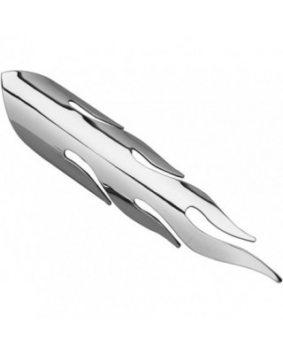 Flame Heat Shield Chrome 2"