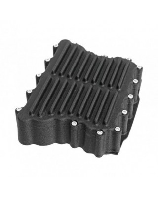 Ribbed Rocker Covers Black