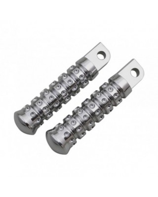 Ribbed Foot Pegs Chrome