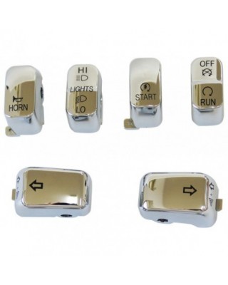 6 PC Switch Cap Set Chrome...