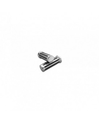 Ribbed Grips Chrome 1"...