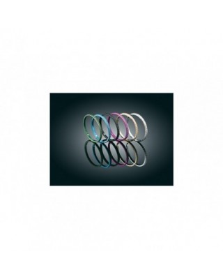 Knurled Accent Rings Black