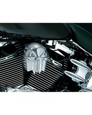 Skull Horn Cover Dark Chrome