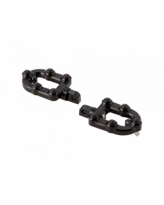 MX Footpegs Black, Anodized