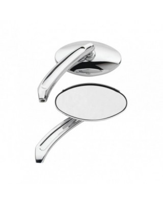 Oval Billet Mirror Chrome