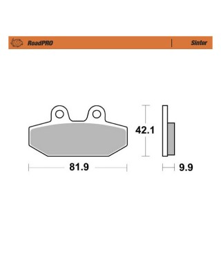 Moto-Master RoadPro rear brake pads. Sintered Rear: 18-22 Softail