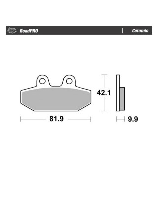 Moto-Master RoadPro rear brake pads. Ceramic Rear: 18-22 Softail