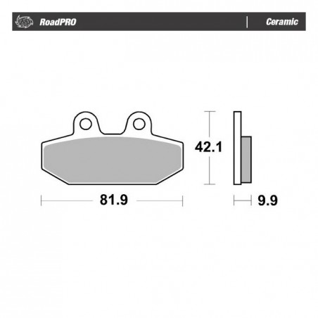 Moto-Master RoadPro rear brake pads. Ceramic Rear: 18-22 Softail