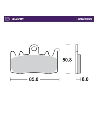 Moto-Master RoadPro front brake pads racing series. Carbon Rear: 18-22 LiveWire