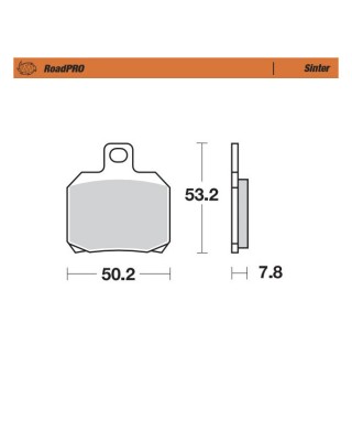Moto-Master RoadPro rear brake pads. Sintered Rear: 18-22 LiveWire