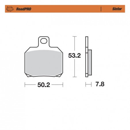 Moto-Master RoadPro rear brake pads. Sintered Rear: 18-22 LiveWire