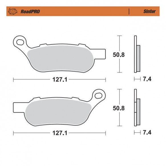 Moto-Master RoadPro rear brake pads. Sintered Rear: 08-17 Softail, Dyna (NU)