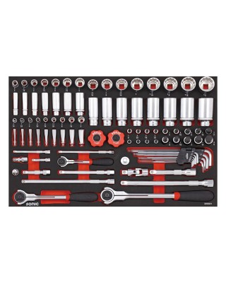 Sonic, socket & bit socket set 93-piece. US/SAE sizes