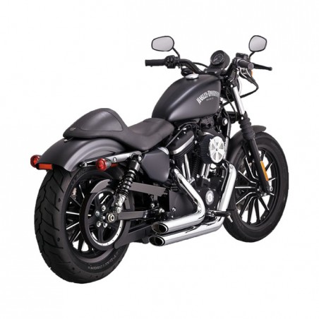 Vance & Hines, Shortshots staggered PCX exhaust. Chrome 14-22 XL Sportster (excl. 21-up RH Sportster models) (NU)