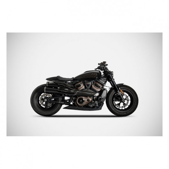 Zard, Sportster S Top Gun exhaust system. Matte black 21-23 Sportster S RH1250S