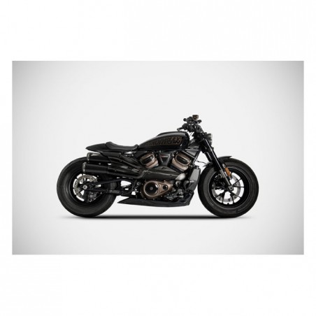 Zard, Sportster S Top Gun exhaust system. Matte black 21-23 Sportster S RH1250S