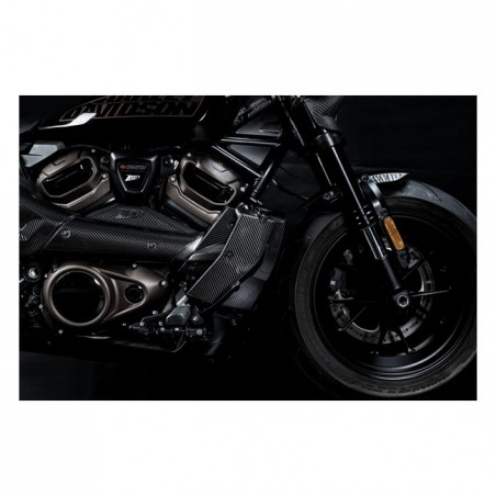 Zard, carbon radiator cover and side panel kit 21-23 Sportster S RH1250