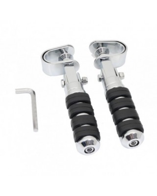 Clamp-On Footpeg Set Chrome