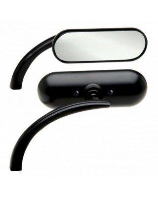 Mini Oval Micro Mirrors, Black