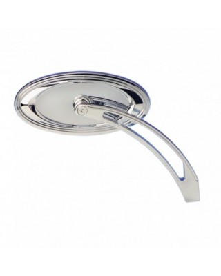 Stepped Oval Mirrors, Chrome