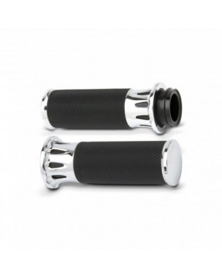 Deep Cut Fusion Grips, Chrome