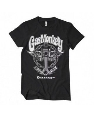Camiseta negra con pistón...