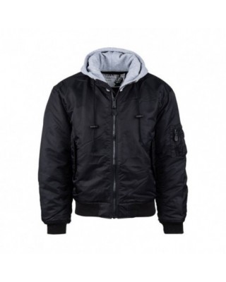 Chaqueta bomber con capucha...