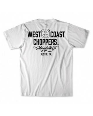 T-shirt moto WCC blanc/noir