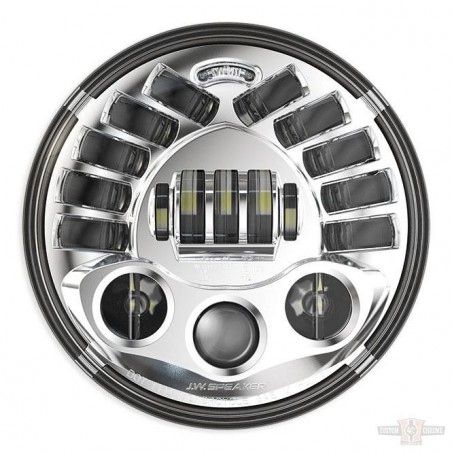 Insert de phare LED Adaptatif 7", 8790A, Chrome , Speaker 