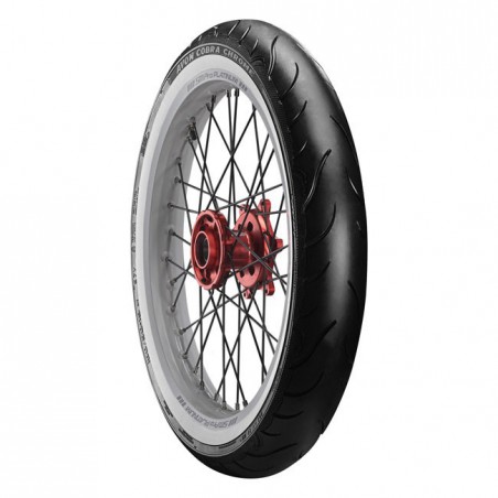 Pneu Avon Cobra Chrome Flanc blanc MT90B16, AVON TYRES 