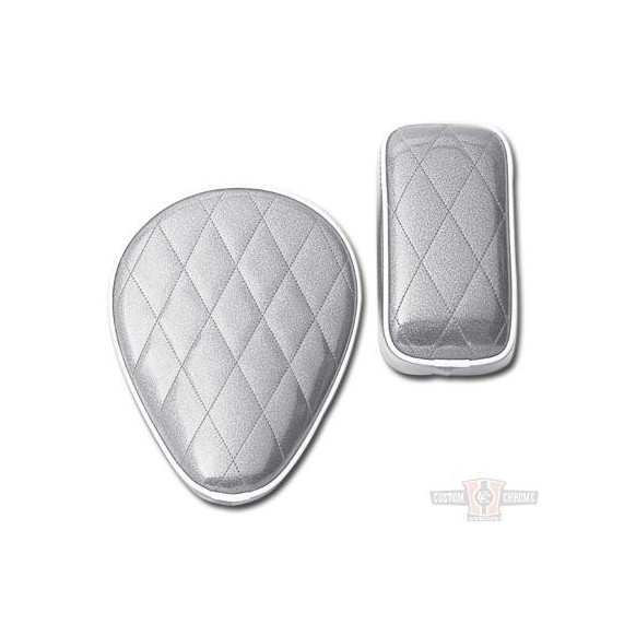 Selle Solo à ressorts, Silver Metal Flakes, Le Pera 
