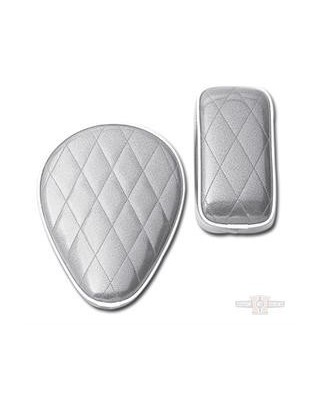 Selle Solo à ressorts, Silver Metal Flakes, Le Pera 