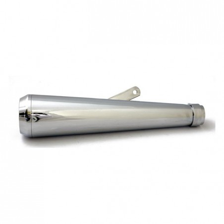 Silencieux universel Megaphone, 16.5" long. Chrome, TE tip, MCS 