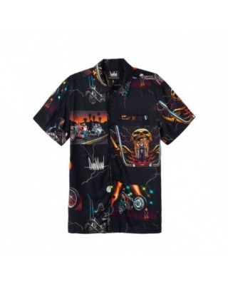 Camisa negra con collage de...
