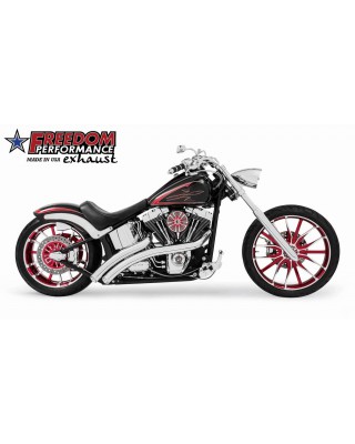 Echappement Radical Radius E4, Chrome, Softail 18+, Freedom Performance 