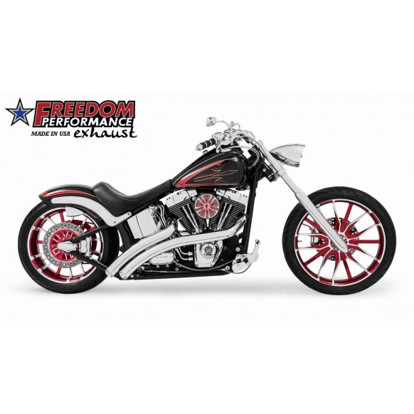 Echappement Radical Radius E4, Chrome, Softail 18+, Freedom Performance 