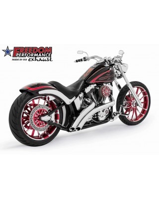 Echappement Radical Radius E4, Chrome, Softail 18+, Freedom Performance 