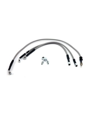 goodridge - Durite de frein avant - Harley-Davidson Softail FLS, FLSTN & FLSTC de 2015 à 2017 (ABS) - Inox clair - GOODRIDGE