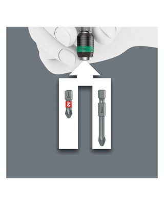 Wera, Kraftform 1/4" bit holding Turbo bit driver handle 1/4" Hexagon bits