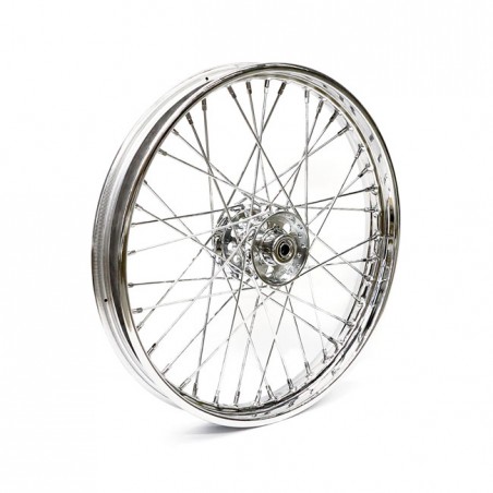 mcs - Roue avant à 40 rayons - 2.15" x 21" - Harley-Davidson FL de 1967 à 1972 - Chrome - MCS